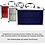 Presentation Display, Alu - Watches (12 x ) Red with blue interior - dim: 280 x 200 x 80 mm.
