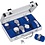 Presentation Display, Alu - Watches (12 x ) Blue with blue interior - dim: 280 x 200 x 80 mm.
