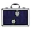 Presentation Display, Alu - Watches (12 x ) Blue with blue interior - dim: 280 x 200 x 80 mm.