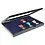 Presentation Display - for Medals (8 pcs.) Black piano lacquer with blue interior - dim: 375 x 260 x 38 mm.