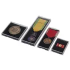 Safe, Medal Box -   Mini - incrustion Noire avec couvercle Transparent - dim: 38x55x8 mm. ■ par pc.