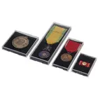 Safe, Medal Box - Maxi - incrustation Noire avec couvercle Transparent - dim: 47x132x10 mm. ■ par pc.
