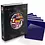 Compact A4, Bladen (4 rings) geschikt voor Spelden en Medailles - Blauw velours, incl. tranp. scheidingsbladen - afm: 210 x 255 mm.