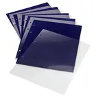 Safe, Compact, Sheets (4 rings)  suitable for Pins - Blue velvet sheets, incl. Transp. separation sheets - dim: 185x228 mm. ■ per 2 pcs.