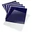Compact, Bladen (4 rings) geschikt voor Spelden - Blauwe fluwelen bladen, incl. Transp. scheidings bladen - afm: 185 x 228 mm.