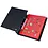 Compact, Sheets (4 rings) suitable for Pins - Red velvet sheets, incl. Transp. separation sheets - dim: 185 x 228 mm.