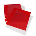 Safe, Compact, Feuilles (4 anneaux)  convient pour Épingles - Feuilles de velours Rouge, incl. feuilles intercalaires Transp. - dim: 185x228 mm. ■ par 2 pcs.