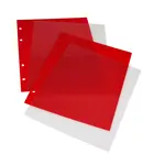 Safe, Compact, Sheets (4 rings)  suitable for Pins - Red velvet sheets, incl. Transp. separation sheets - dim: 185x228 mm. ■ per 2 pcs.
