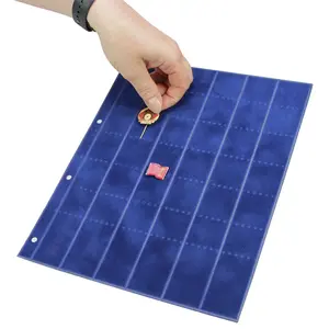 Compact A4, Album (4 rings) suitable for Pins - incl 2 sheets - Blue - dim: 275 x 320 x 70 mm.