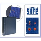 Safe, Compact A4, Album (4 Ringe)  geeignet für Pins - incl 2 Blätter - Blau - Abm: 275x320x70 mm. ■ pro Stk.