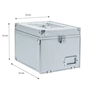 Koffer, Alu.A5 - geschikt voor: A5 Kaarten - afm: 230 x 275 x 220 mm.