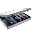 Safe, Presentatie Display, Alu -  Midi -  6 vaks indeling (275x57)  afm: 395x300x45 mm. ■ per st.