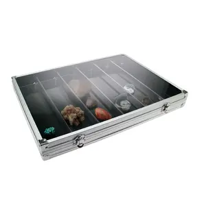 Presentation Display, Alu - Midi - 6 compartments (275 x 57) dim: 395 x 300 x 65 mm.