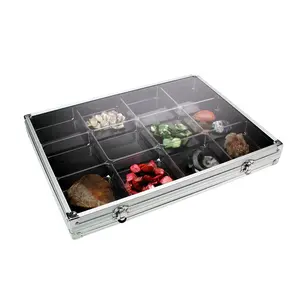 Safe  Aluminum display case Midi,  12 compartiments  L