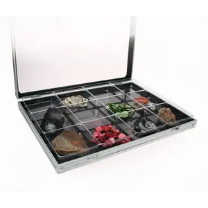 Safe  Aluminum display case Midi,  12 compartiments  L