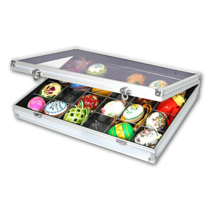 Presentation Display, Alu - Midi - 24 compartments (65 x 58( dim: 395 x 300 x 65 mm.