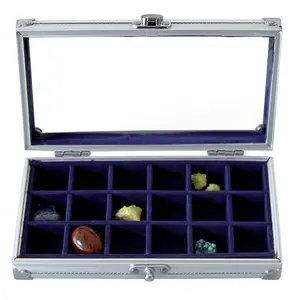 Presentation Display, Alu - Mini - 18 compartments (30 x 30) dim: 195 x 110 x 40 mm.