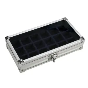 Presentation Display, Alu - Mini - 18 compartments (30 x 30) dim: 195 x 110 x 40 mm.