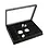 Presentation Display - 12 compartments (87 x 90 mm.) for Minerals - Black with black interior - dim: 400 x 300 x 55 mm.