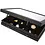 Presentation Display - 24 compartments (65 x 58 mm.) for Minerals - Black with black interior - dim: 400 x 300 x 55 mm.