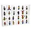 Acryl, Vitrine met schuifdeur, Mini - 24 vakken - Transparant - afm: 350 x 45 x 240 mm.