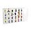 Acrylic, Display case with sliding door, Mini - 12 compartments - Transparent - dim: 350 x 45 x 240 mm.