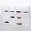Acrylic, Display case with sliding door, Mini - 12 compartments - Transparent - dim: 300 x 45 x 200 mm.