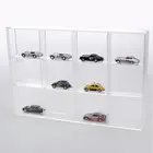 Safe, Acrylic, Display case with sliding door, Mini - 12 compartments - Transparent - dim: 180x45x115 mm. ■ per pc.