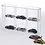 Acrylic, Display case with sliding door, Mini - 6 compartments - Transparent - dim: 180 x 45 x 115 mm.