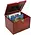 Safe, Opbergbox, Premium - voor Ansicht kaarten (400 st.)  Mahoniekleur - afm: 230x185x155 mm. ■ per st.