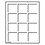 Tableau, Modèle S - Compartiment dim: 48 x 48 mm. (12 pcs.) Bleu - dim: 237 x 194 x 10 mm.