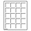 Tableau, Modell S - Fach Abm: 41 x 41 mm. (20 Stk.) Blau - Abm: 237 x 194 x 10 mm.
