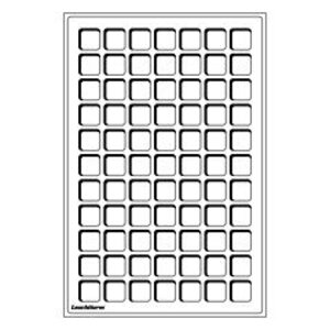 Tableau, Modell L - Fach Abm: 22 x 22 mm. (77 Stk.) Blau - Abm: 334 x 220 x 10 mm.