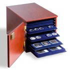 Leuchtturm, Cabinet - for Coin Tableaus L (10x)  Mahogany Color - dim: 372x246x226 mm. ■ per pc.
