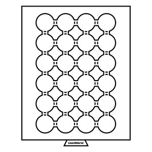 Stapel element, MB - voor Munten Ø 35 mm. (24 st.) Rookleur / Transparant