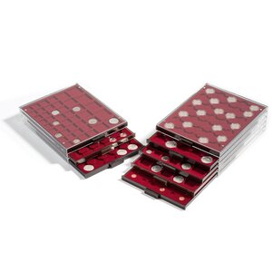 Stacking element, MB - for Euro coin sets (5 sets) Smoke color / Transparent