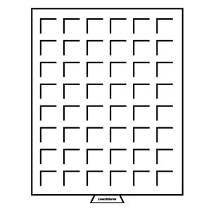 Stacking element, MB - compartment dim: 28x28 mm. (48 pc.) Smoke color / Transparent