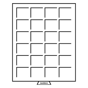Stapel element, MB - vak afm: 42x42 mm. (24 st.) Rookleur / Transparant