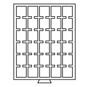Stacking element, MB - compartment dim: 38x38 mm. (30 pcs.) Smoke color / Transparent