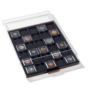 Stacking element, MB - compartment dim: 38x38 mm. (30 pcs.) Smoke color / Transparent