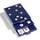 MünzBox , Smart - Kapseln 50 x 50 mm. (12 Stk.) Blau/Transp. Abm: 195 x 250 x 19 mm.