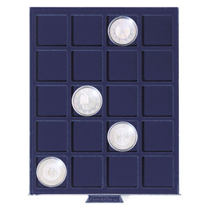 Élément d'empilage, Smart - Compartiment dim: 41 x 41 mm. (20 pcs.) Bleu/Transp. dim: 195 x 250 x 19 mm.