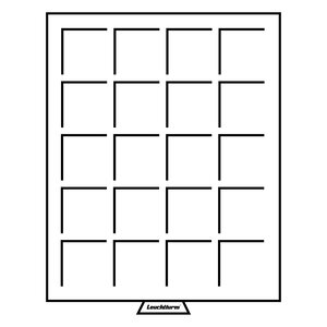 Élément d'empilage, Smart - Compartiment dim: 41 x 41 mm. (20 pcs.) Bleu/Transp. dim: 195 x 250 x 19 mm.