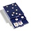 Stacking element, Smart - compartment dim: 27 x 27 mm. (35 pcs.) Blue/Transp. dim: 195 x 250 x 19 mm.