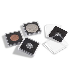 Coin Capsules Square - suitable for coins Ø 38 mm. - QUADRUM