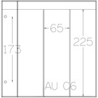 Insert sheets, Fully transparent - 3 compartments vertical - DAVO, DeLuxe - type C.6 - 2 holes - Pocket dim: 65x225 mm. ■ per 5 piecess.