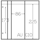 Insert sheets, Fully transparent - 2 compartments vertical - DAVO, DeLuxe - type C.10 - 2 holes - Pocket dim: 86x225 mm. ■ per 5 piecess.