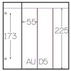 Davo, Bladen, AU.D3 (schroef)  3 vaks indeling (55x175 mm.)  Verticaal voor Automaatboekjes - Transparant - afm: 250x255 mm. ■ per 5 st.