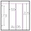 Insteekbladen, Volledig transparent - 3 vakken verticaal, DeLuxe - type D.3 - 2 Gats - Vak afm: 55x225 mm. (licht gebruikt artikel)