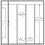 Insert sheets, Fully transparent - 2 compartments vertical, DeLuxe - type D.5 - 2 holes - Pocket dim: 48x225 mm.